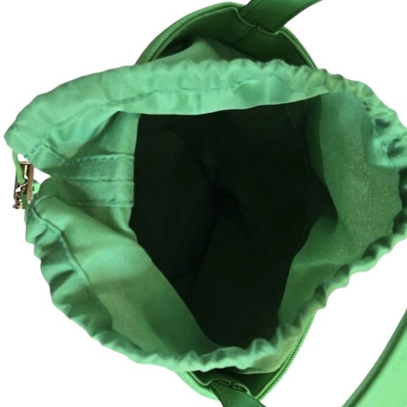 Neiman Marcus Cosmetics Woven Bucket Bag Green Great For Beach And Summer - Picture 5 of 6